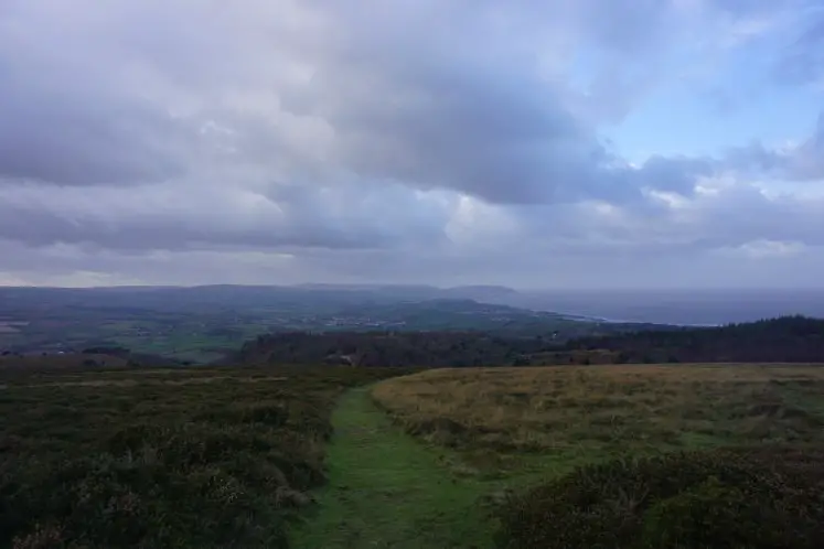 Views of Quantock Hills and Bristol Channel from Staple Plain